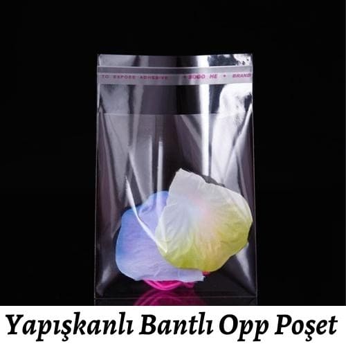 bantlı yapışkanlı opp poşet