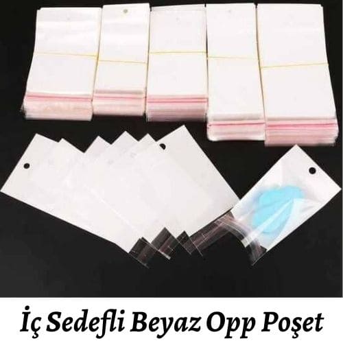 beyaz yapışkanlı opp jelatin poşet